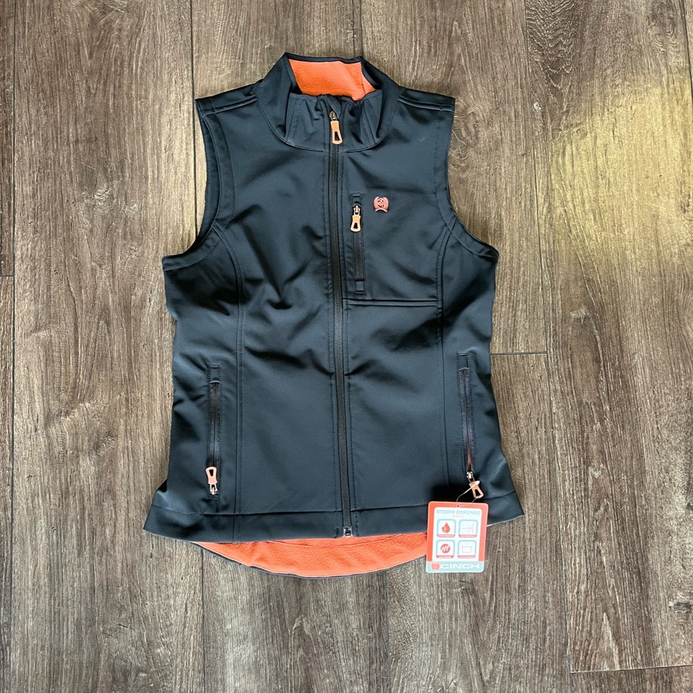 Black and Peach pink Sleeveless Vest